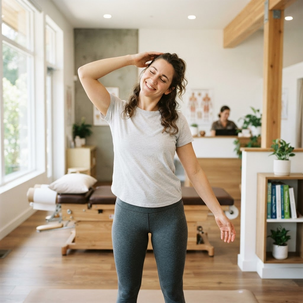 Patient experiencing wellness and relief at Peak Chiropractic